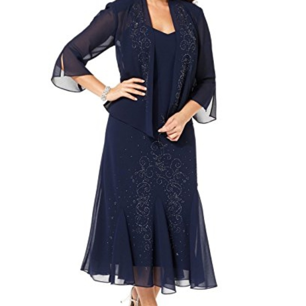 STUNNING NAVY WOMEN'S FORMAL - Wedding/Evening 16W